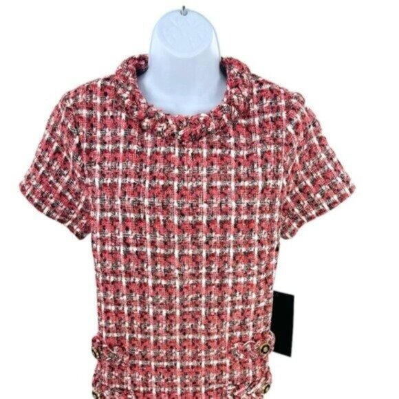 Tuckernuck NEW Magnolia Tweed Short Sleeve Crew Neck Jackie Mini Dress Size XXL - Picture 5 of 11